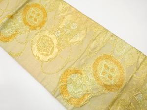 アンティーク　流水に鼓模様織り出し袋帯（材料）